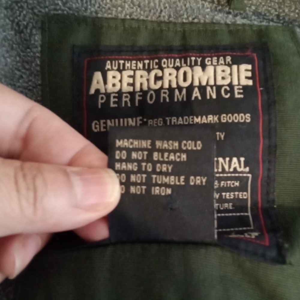 Abercrombie & Fitch Vintage Mens Jacket Full Zip Fleece Lined Coat Size Large - Picture 7 of 11